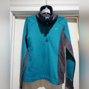 Under Armor Pullover with Zippered Neck and Pockets. Women's EUC